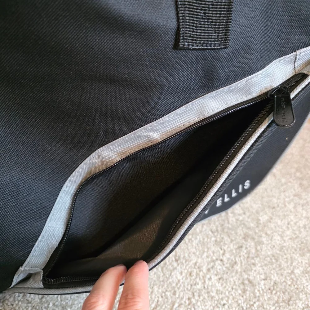 Perry Ellis Duffle Bag Medium Black Gray